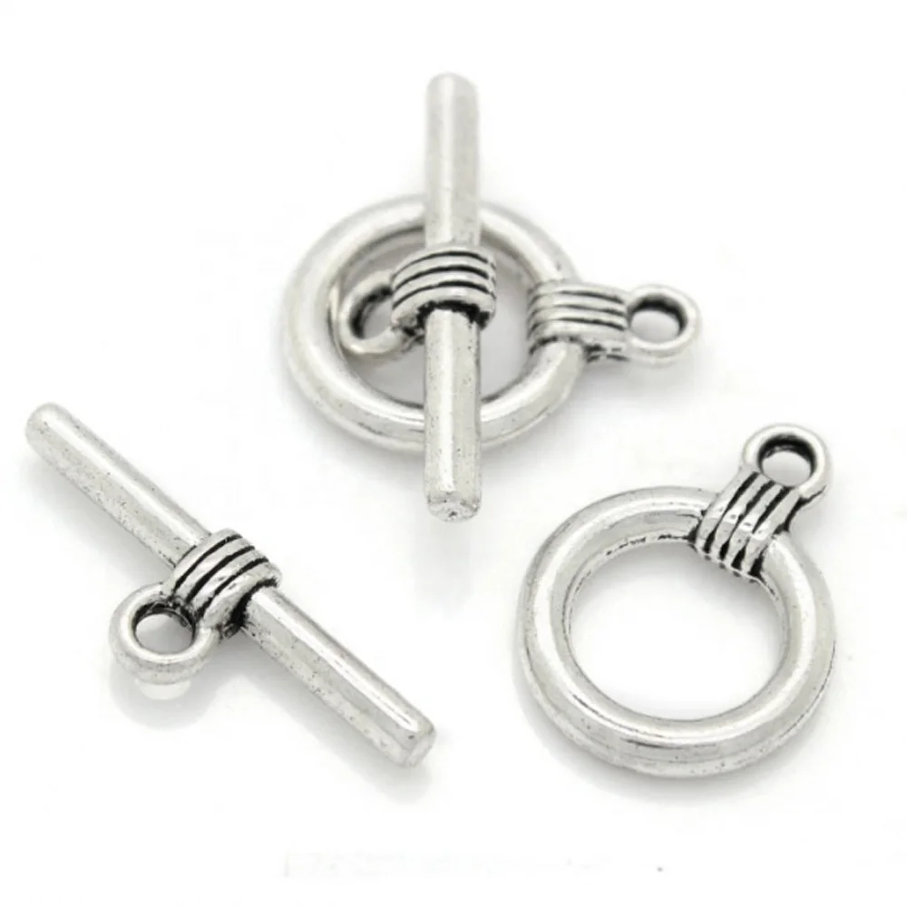 Wholesale Retro Oval Silver Plated Spacer Ball Beads Charm Jewelry Accessories Components Metal Beads For Necklace10mm x 8mm