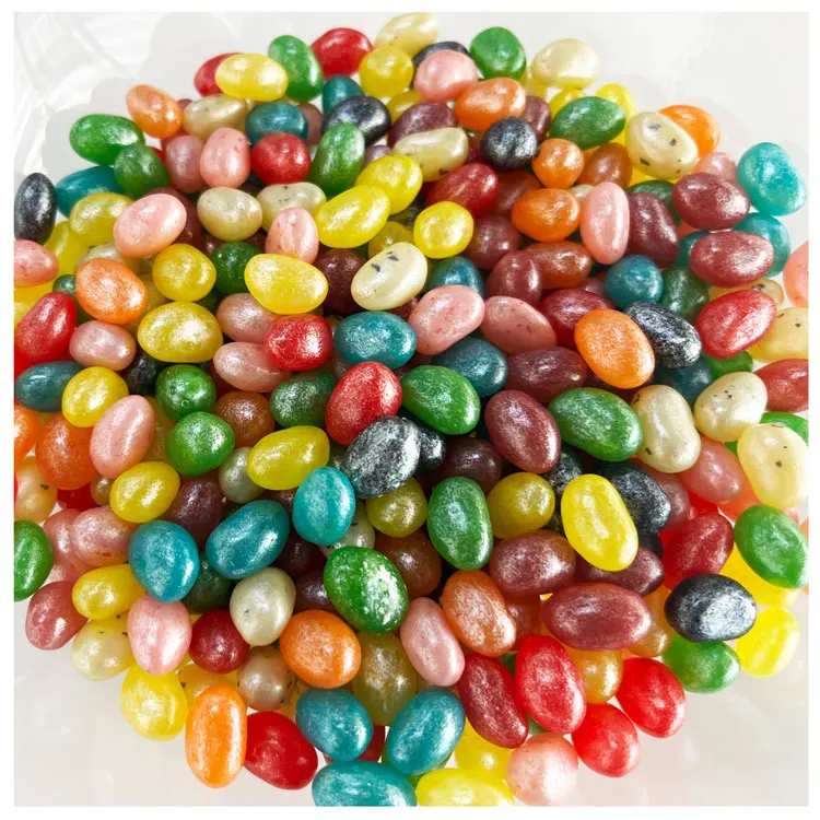 Chinese Natural Color Jelly Bean Ncnf Candy Halal Soft Beans Candy Sugar Coated Jelly Candy Sweet