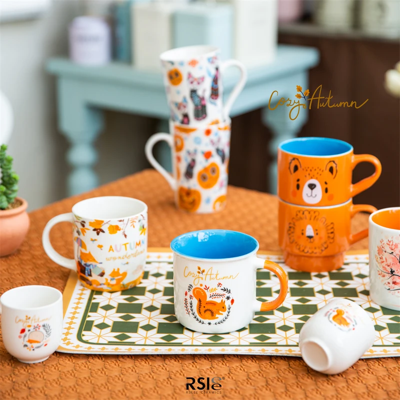 rslee factory ceramics coffee mug faltbar mugs with logo ceramic coffee enamel mug custom