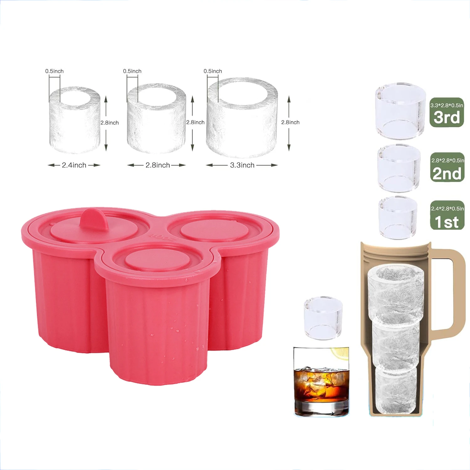 Hot-Selling Customized Extra Large Ice Block Mold Five Colors Silicone Large Ice Molds With LIDS For Ice Baths