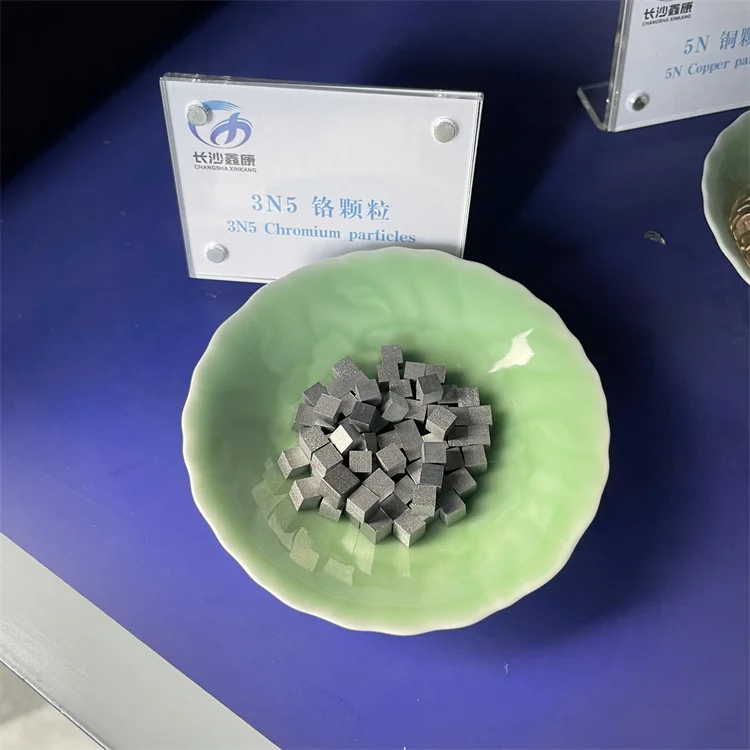 High Purity 99.95% Metal Chromium Pellets Cr Chromium Granules for semi conductor Experiments