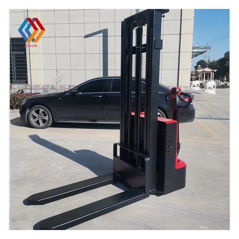 2024 Factory Price 500kg Self Loading Portable Stacker Forklift electric Stacker Stock with CE