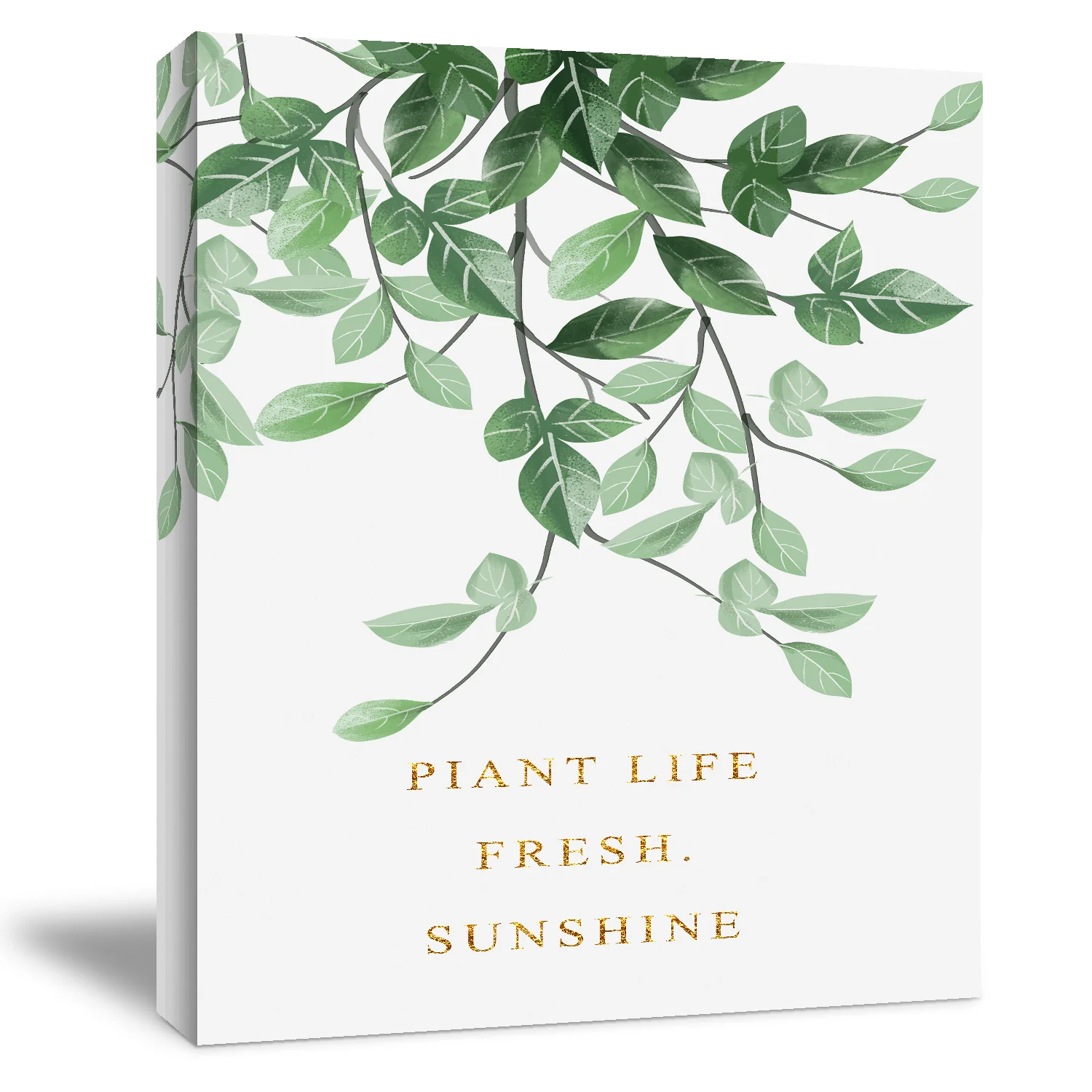 The Sun Ray Green Leaves-Fresh Style High Quality Canvas Photo Print Flower Painting Custom Canvas Print Decor For Living Room