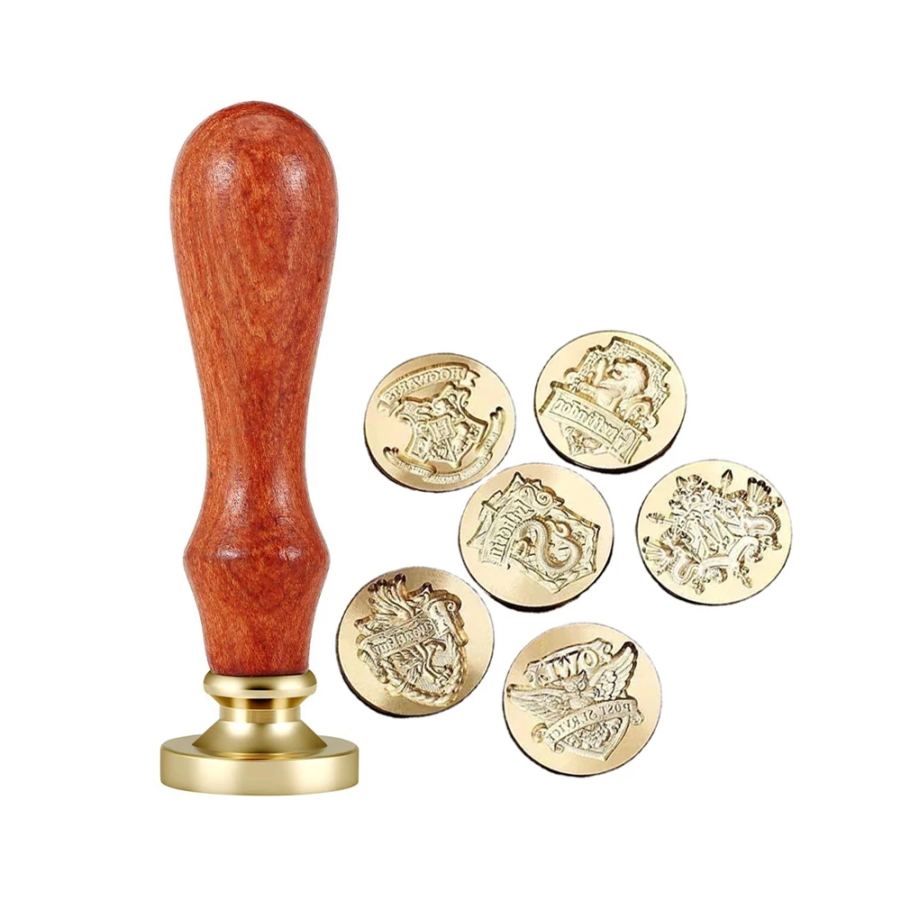Custom Potter 3d logo copper stamp head Slytherin Ravenclaw Hogwarts School Badge Wax Seal Stamp