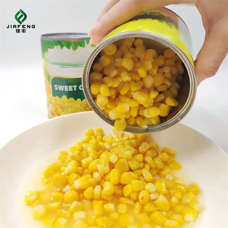 canned sweet corn factory Chinese factory makes fresh Canned Sweet Corn Kernel in syrup in tin different specifications