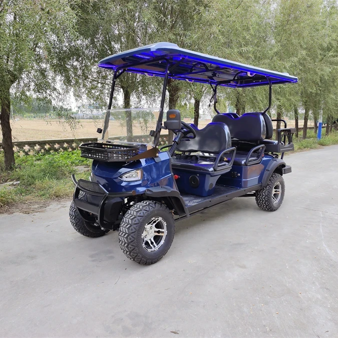 Electric Golf Cart 4 Seater Battery Powered Electric 4x4 Golf buggy With CE