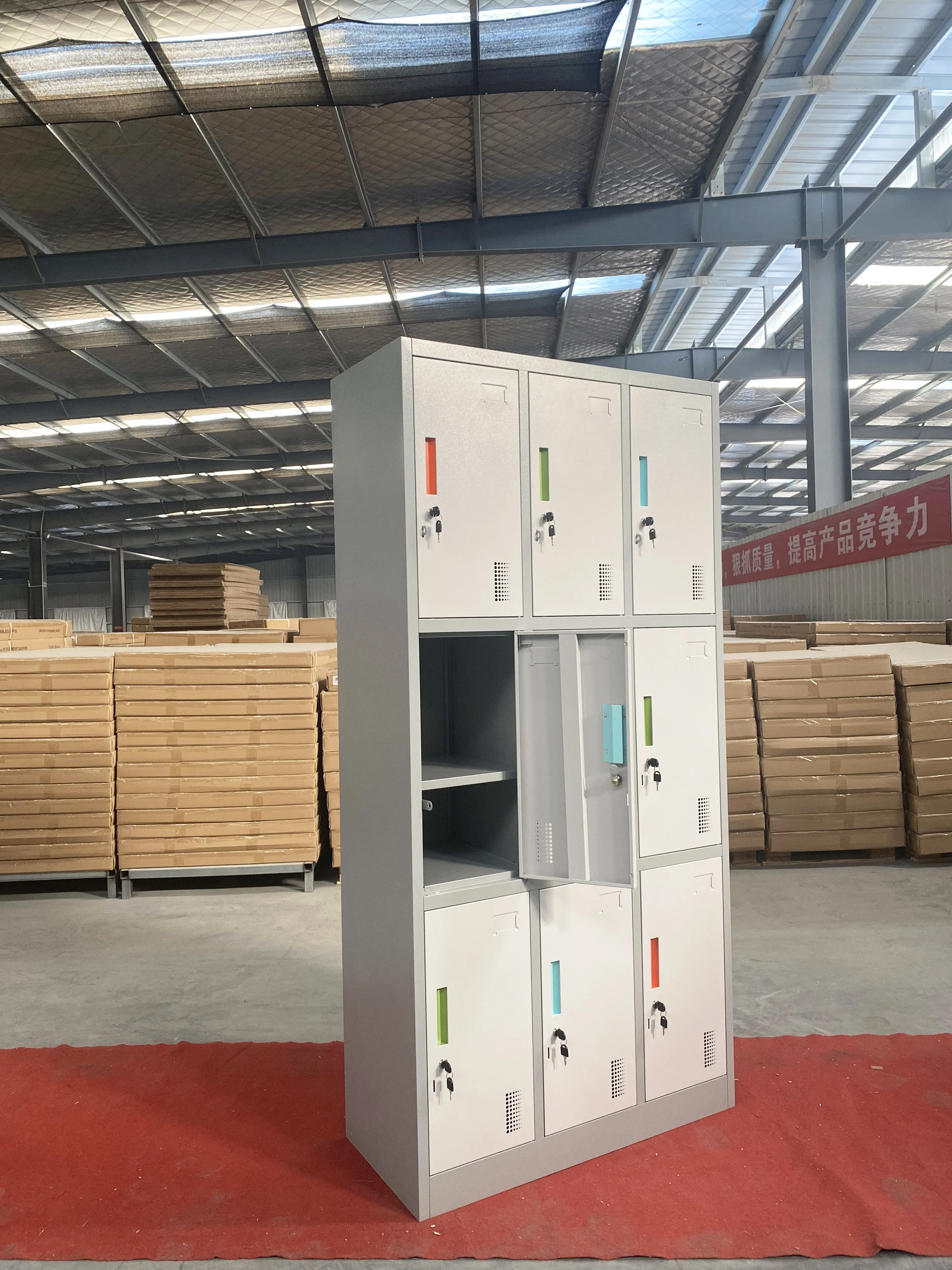 Wholesale 12 Doors Steel Locker Iron Metal Locker Cabinet Worker Staff Clothing Storage Wardrobe