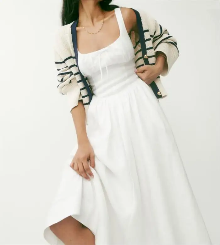 New Arrival Sleeveless Summer Casual Dresses 100% Cotton Dress Solid Color Women Suspender Backless Dresses