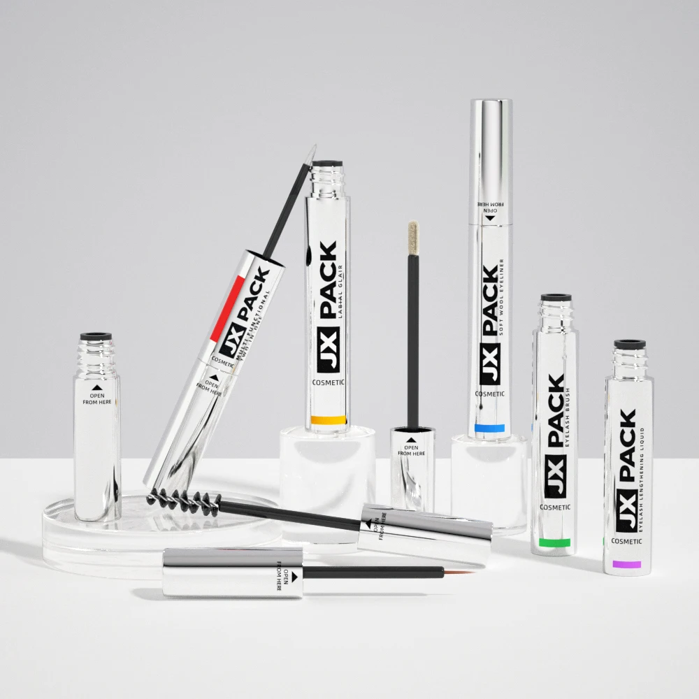 Silver plating 5ml 10ml 15ml mascara tube packing unique small lipgloss tubes lip gloss tubes custom label