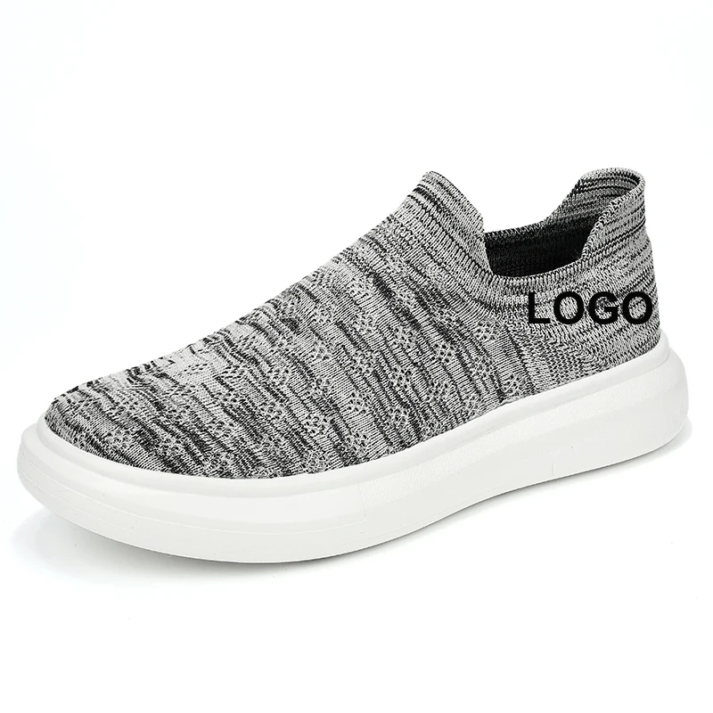 Custom logo women sneakers men sock shoes customized logo 1 pair moq shoes men custom design
