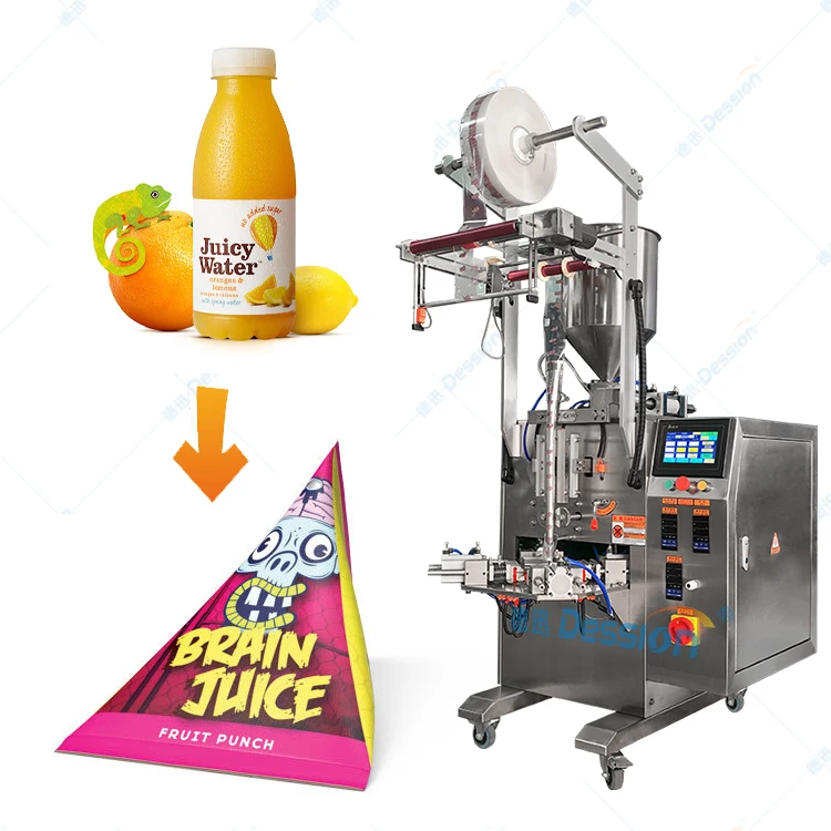 New Type Automatic Triangle Bag  2021 Hot Sale Packaging Machine for liquid, paste,juice,milk,beverage
