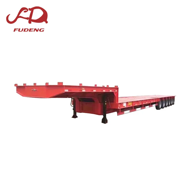 China lowbed semi trailer 120/130/140 tons  lowboy semitrailer 5/6 axles low bed semi trailer for sale