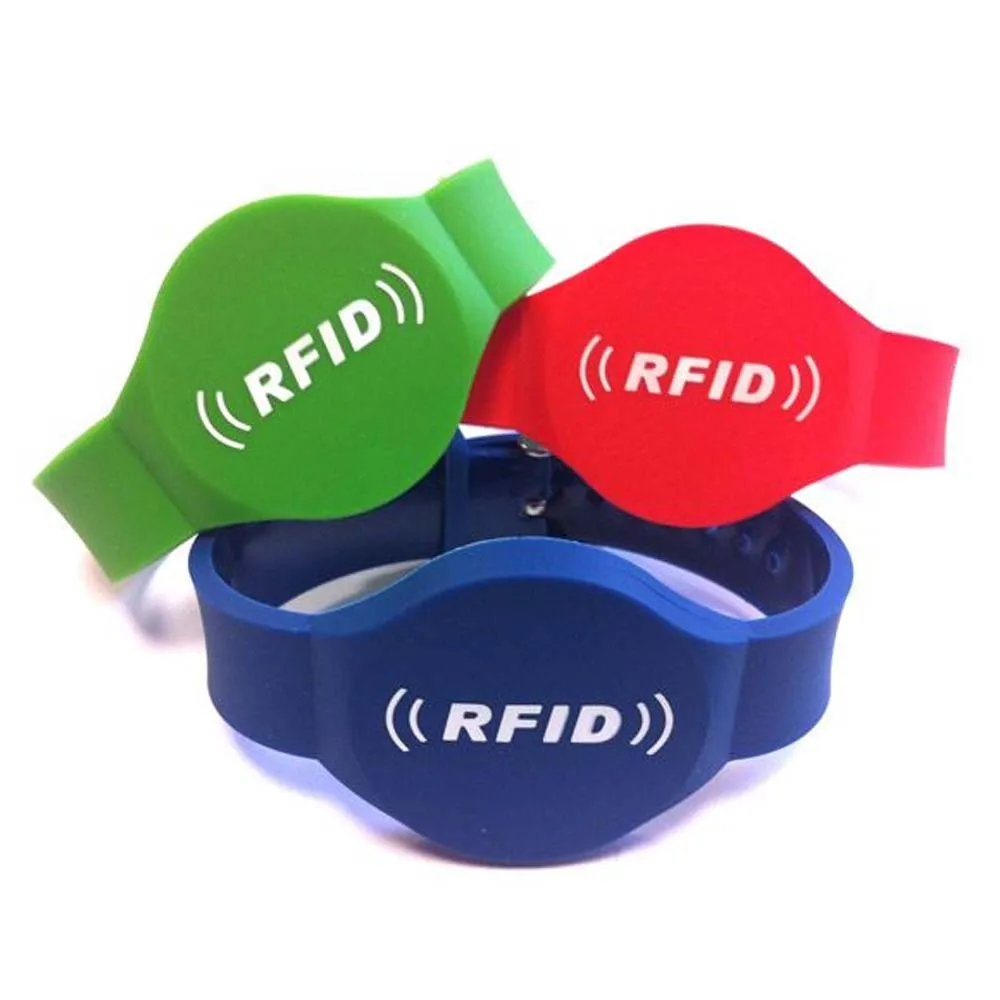Holiday Waterproof NFC Silicone Bracelet 125khz Silicone Armband Bracelet Passive NFC 13.56mhz RFID Rubber Wristband