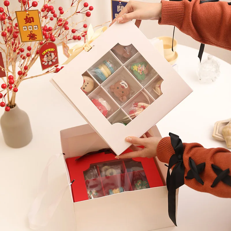 Factory Cookie Packaging Chocolate Paper Box Transparent Paper Package With Custom Logo