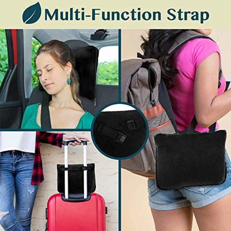 Bsci Travel Blanket Pillow Airplane Car Home or Office  Luggage Belt carabiner and Backpack Clip Travel Blanket