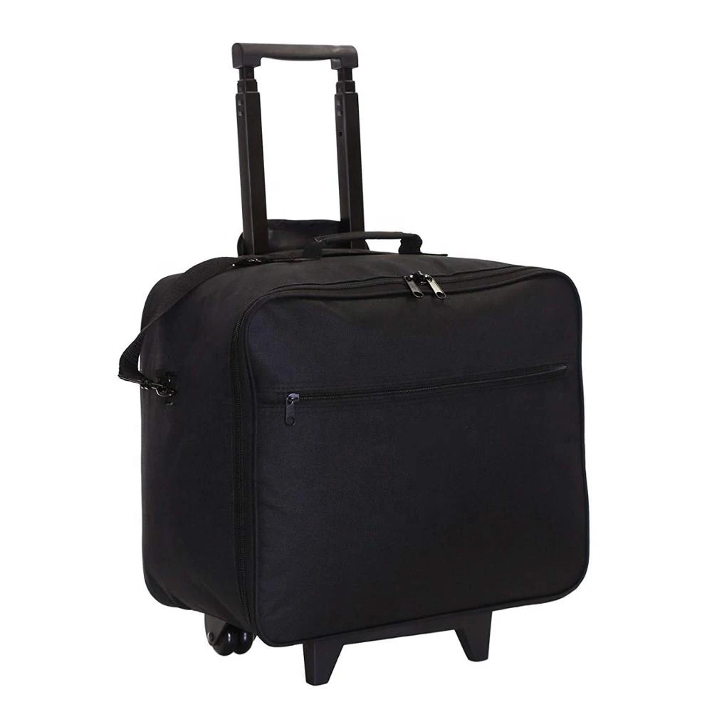 Lightweight Polyester Business Wheeled Rolling Laptop Trolley Hand Luggage Cabin Bag Case
