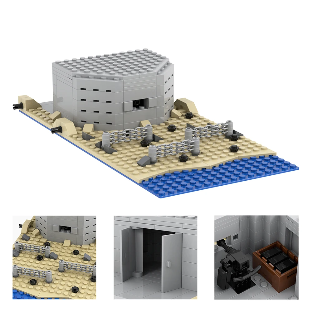 MOC5075-C игра военные песочные бункеры строительные модели подарки наборы строительных блоков детские развивающие игрушки