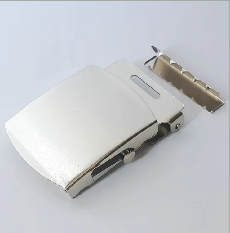 
Top quality professional silver color 35mm iron military buckle with tip for canvas webbing belt buckle 