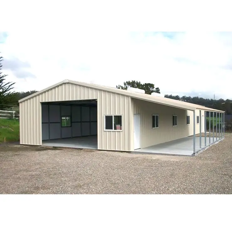 Customized prefabricated workshop Metal Pole Barn Kits Prefab Building Steel Structure Construction Farm Shed Storage Warehouse