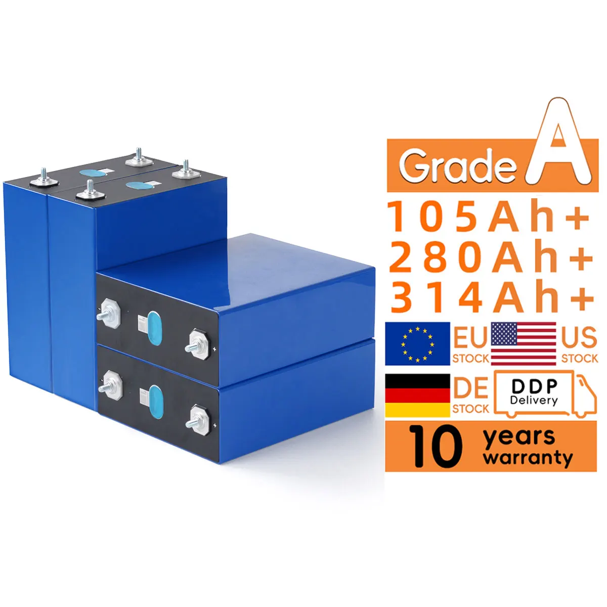 Аккумуляторная батарея 3 2 V 12V 48V EV Lifepo4 314Ah 280Ah 230AH 105ah A-grade RV электрическая лодка для хранения солнечных батарей