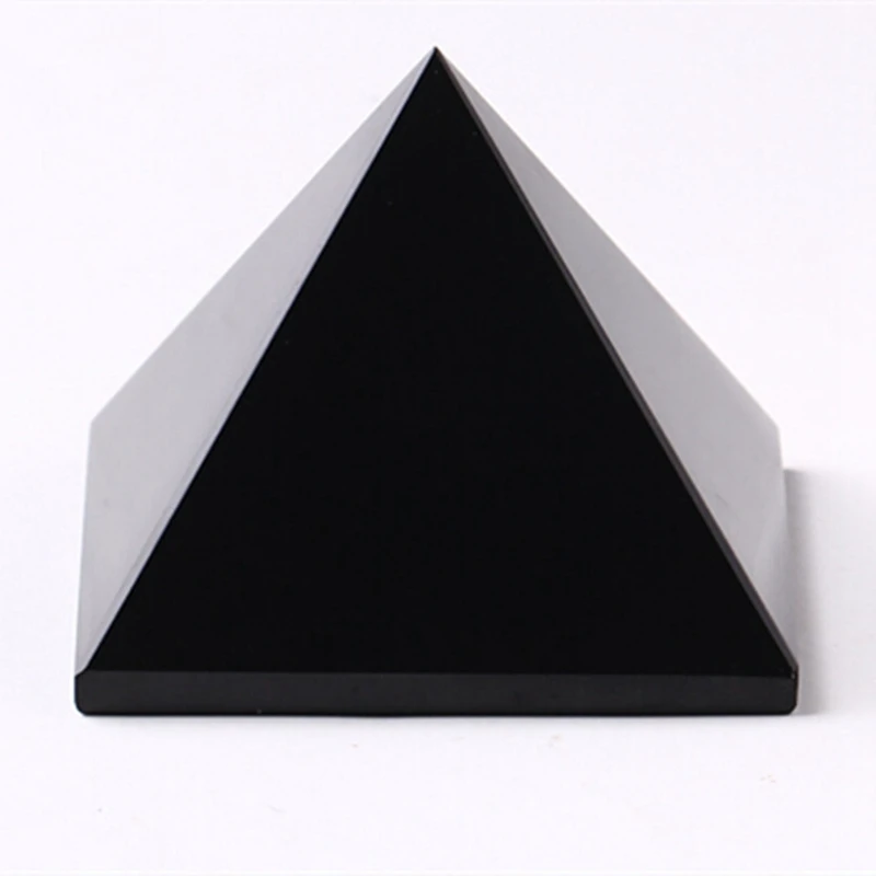 wholesale  Healing crystal Pyramid hand Polished black obsidian orgone Pyramid For Decorative