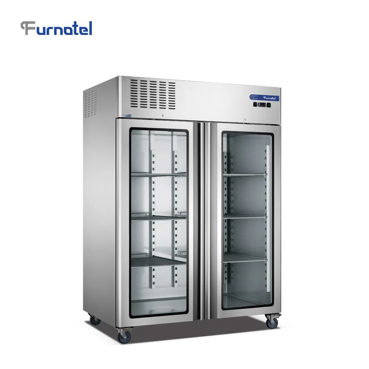 1350L Heavy Duty двойные стеклянные двери вертикальный холодильник и морозильник товар высокого класса FRCF-6-1