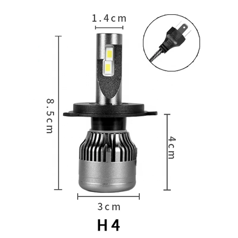 Automotive Led headlight bulb CSP led lamp h4 55W H7 led headlight bulb