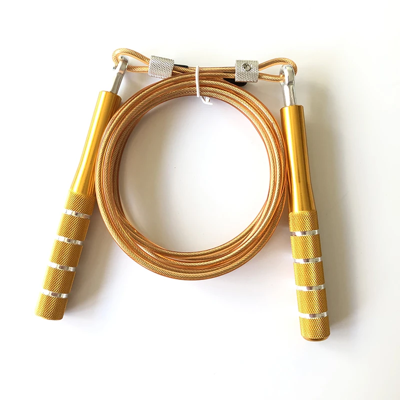 Wholesale Aluminum Alloy Handle Skipping rope Steel cable Rope Speed Aerobic Exercise cross-fit Jump Rope