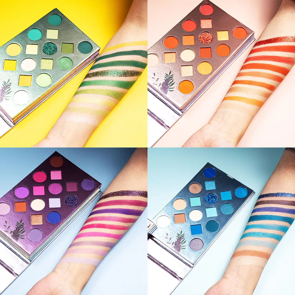 Оригинальная Палетка теней для век с коричневым блестящим макияжем, 64 цвета, индивидуальная торговая марка