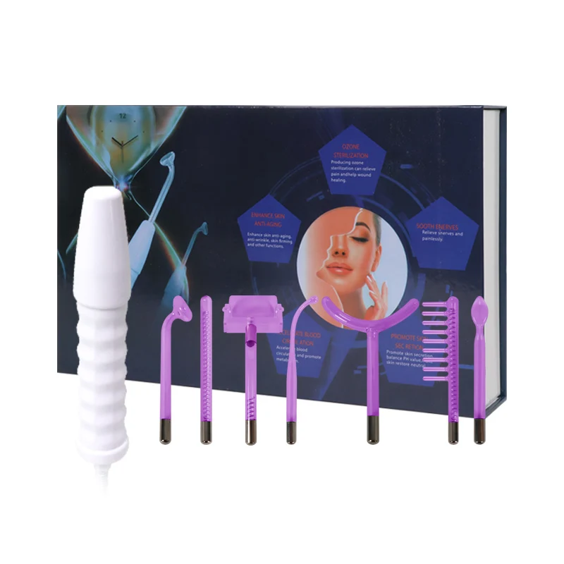 7 in 1High Frequency Wand Skin Facial Massager Facial Machine Other Home Use Beauty Equipment