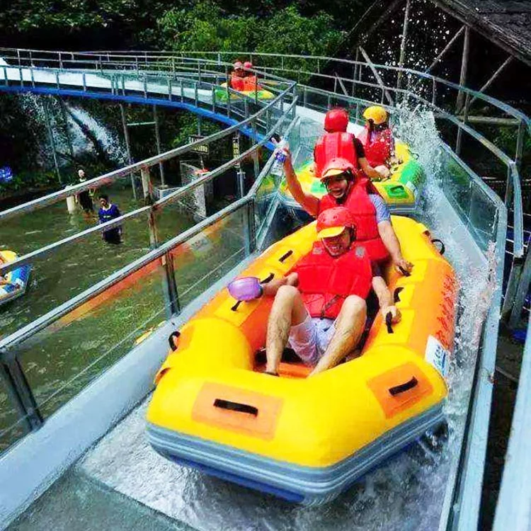 
 Надувная Брезентовая лодка из ПВХ для рафтинга со стеклянной горкой  