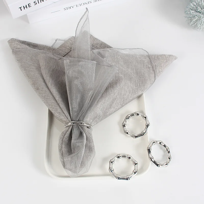2023 wholesale  Bamboo Knuckles Style napkin rings holder wedding christmas table decorations