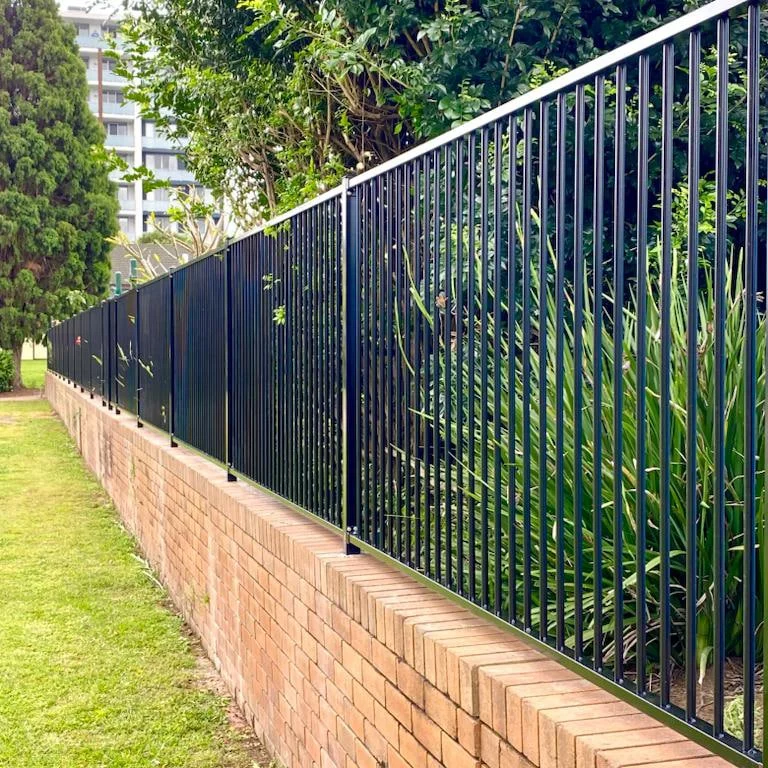 1200mm*2400mm steel & Aluminium pool fence tubular Flat Top steel panels