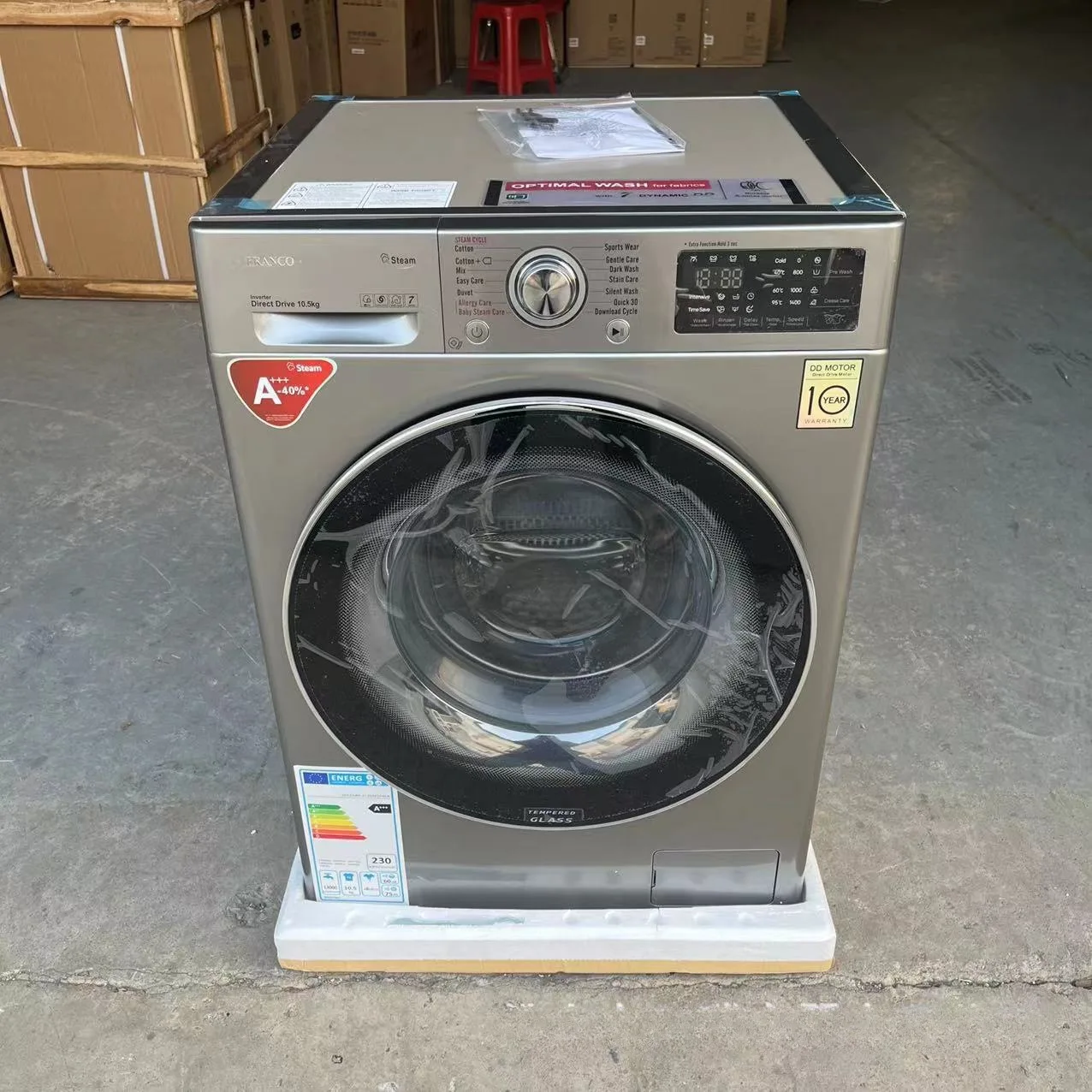 10.5kg Fully Automatic Electric Home Washing Machine with Dryer New Condition Drum Washing Machines and Drying Machines