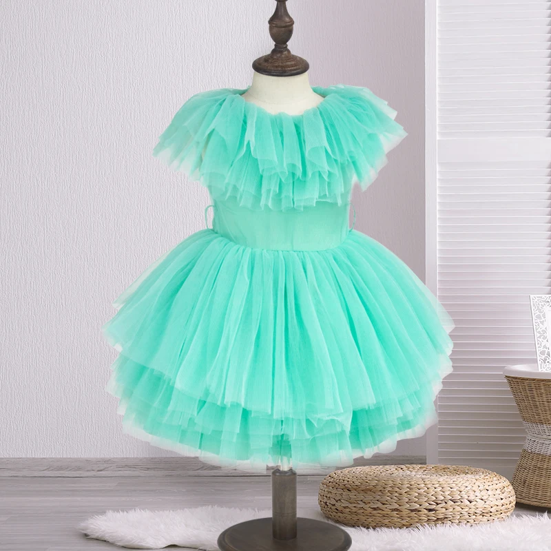 Princess Flower Girl Dress Summer Tutu Kids Dresses for Girls Children Costume Wedding Birthday Party Prom Designs Teenager