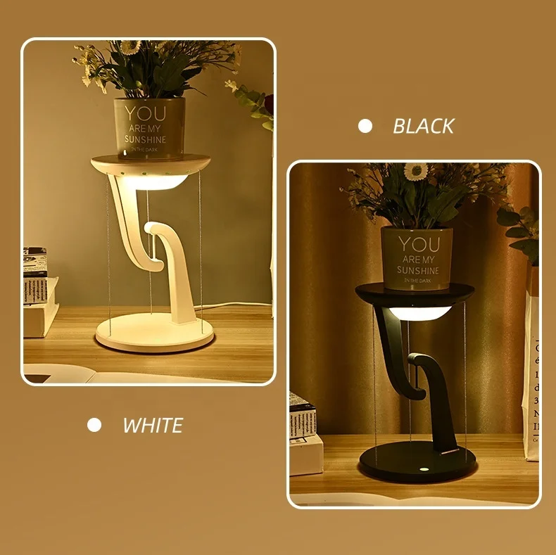 BETTER Modern novelty night light touch switch levitated table lamp with wireless charging
