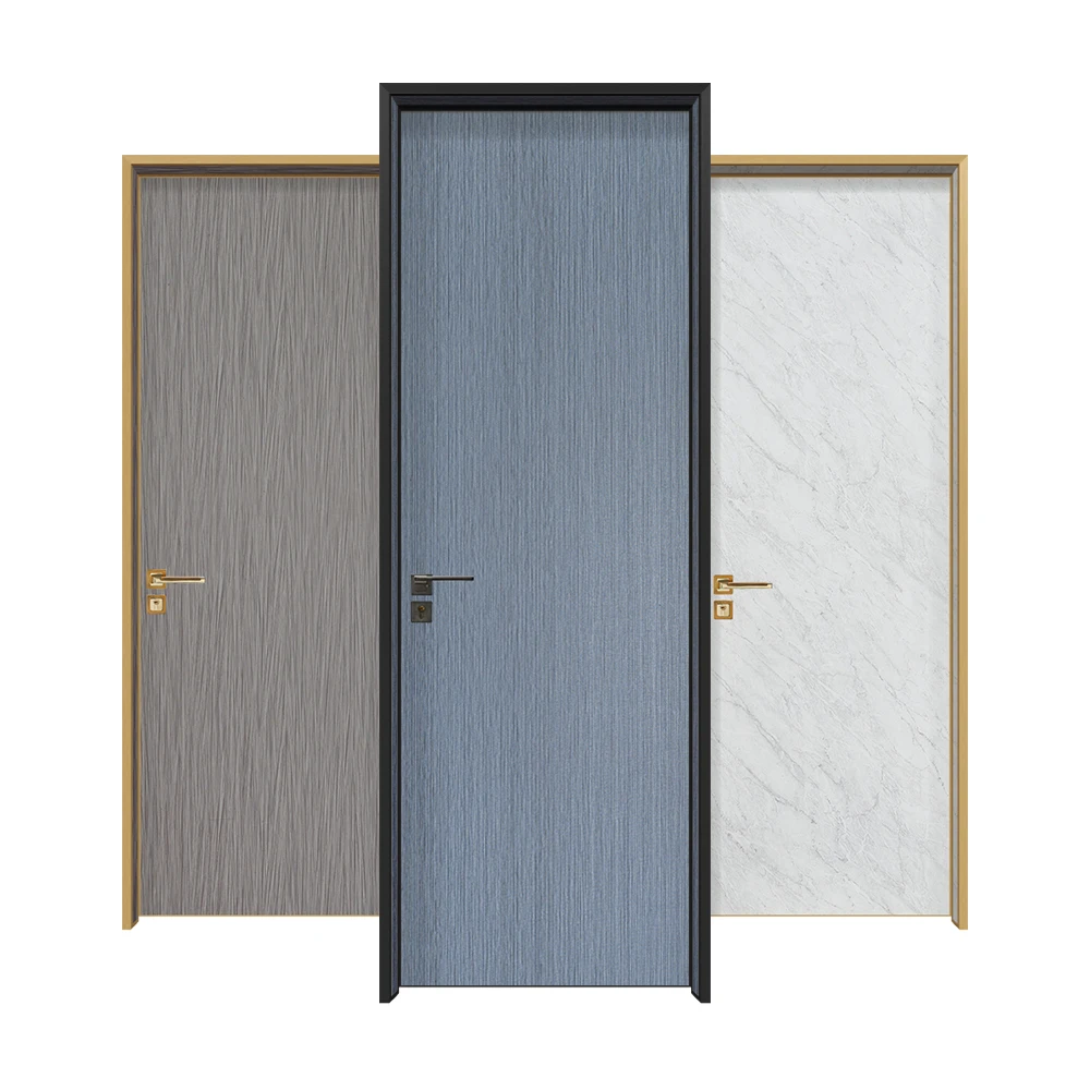 Aluminum frame ecological main gate door design wood door design in pakistan fire wood door