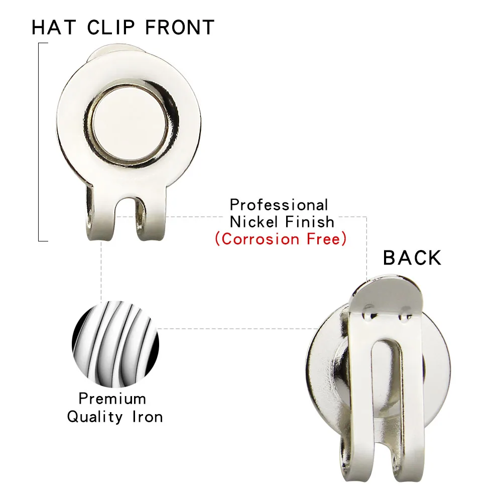 100 Sets Custom Logo Golf Ball Marker With Magnetic Golf Hat Clip 24mm Custom Magnetic Golf Ball Marker