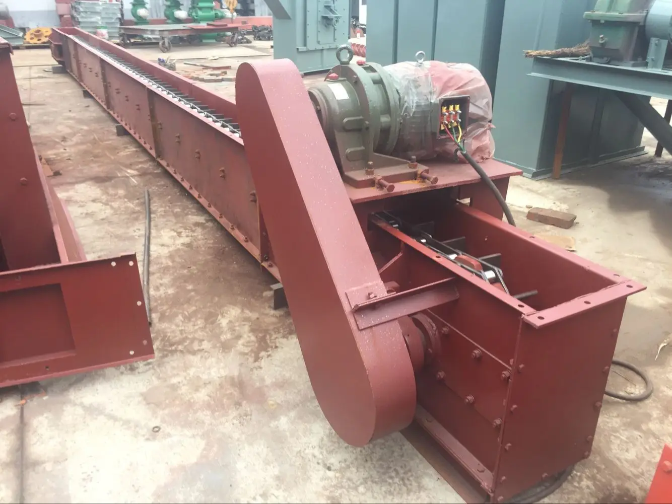 China factory price high quality high efficient customized double speed chain conveyor stainless steel slat chain conveyor