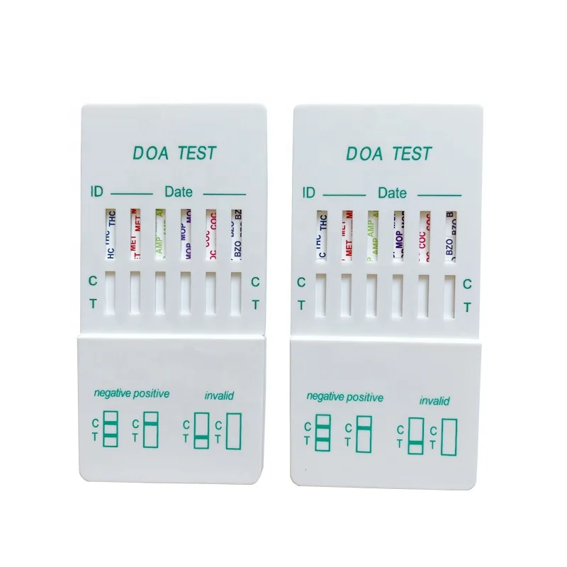 Multi Drug 6 Test In 1 Panel THC/AMP/MOP/COC/MET/BZO Drug Test Device