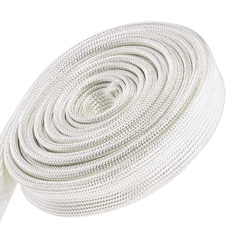High Temperature Braided Biaxial Fiberglass sleeving