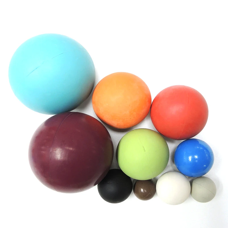 Custom Nbr Silicone Nr Industrial Solid Small Hard Rubber Balls 30mm 50mm 40mm 25mm 60mm Rubber Buncyball