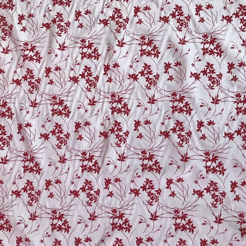 Best selling 100% silk viscose fabric flower printed silk fabric for dresses