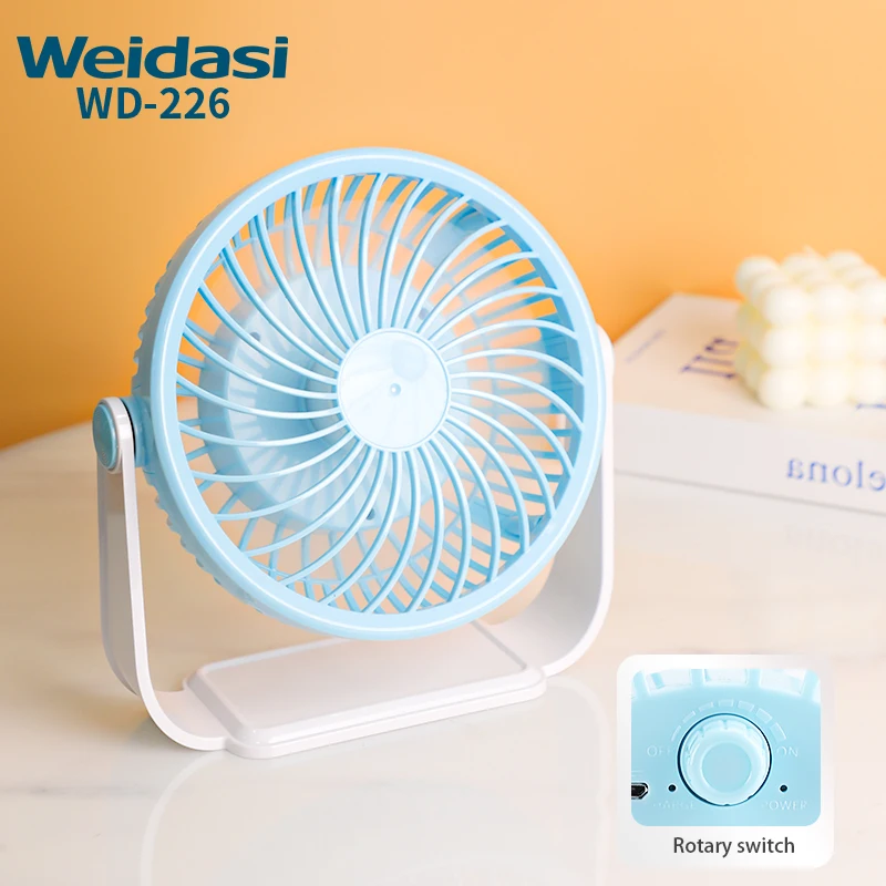 New Wholesale Office Charging Silent Rechargeable Mini Fan Portable Cute Student Fan Desktop Fan