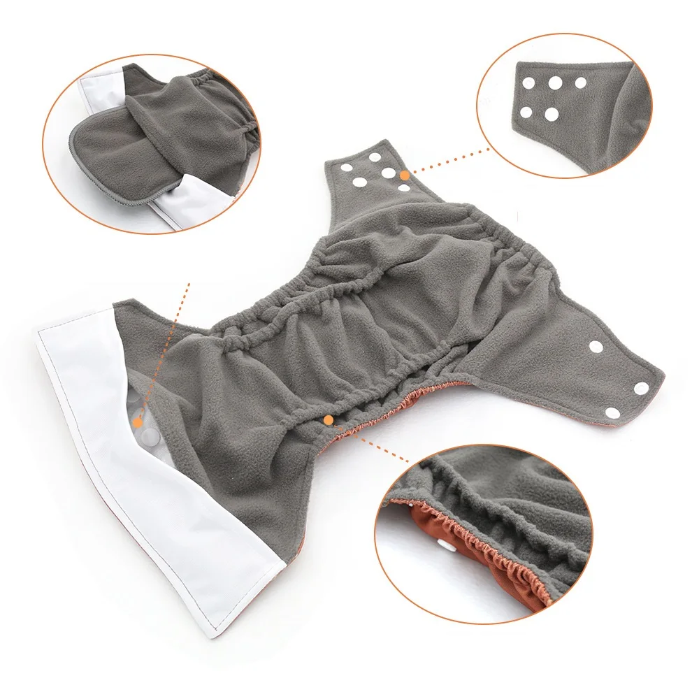 Latest New Design Baby Reusable Washable Pocket Cloth Diapers Nappy With Insert For Newborn Baby