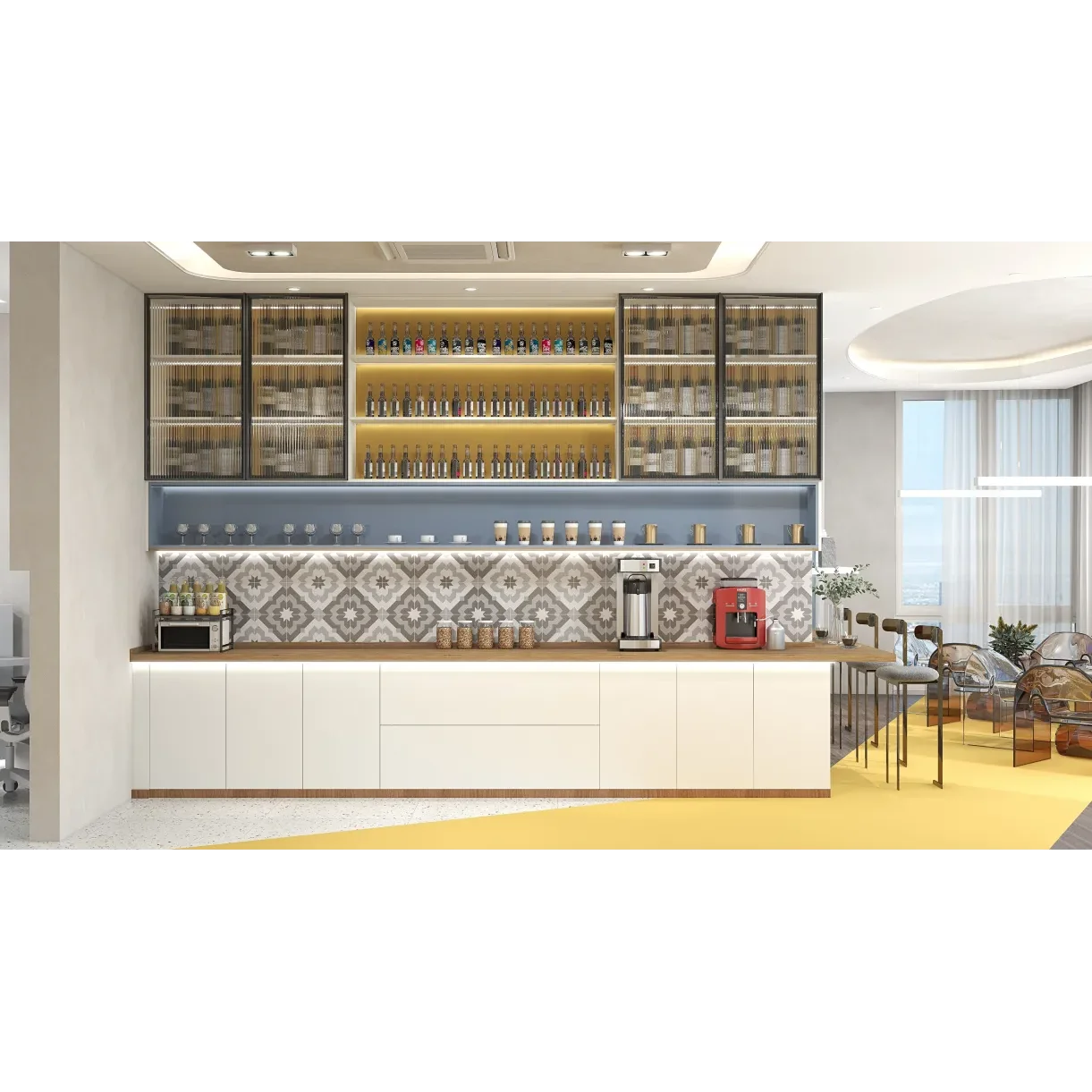 Fashion Modern Customizable Quality Standard Office Design Modular Studio Decoration Rendering