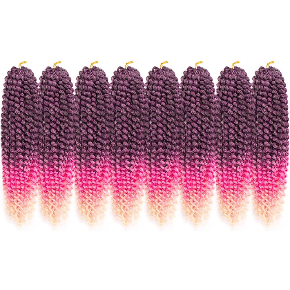 Spring Twist Hair 24lnch Synthetic Pre-looped Passion Twist Water Wave Braiding Crochet Hair