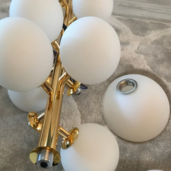 
BSOD Nordic Vintage Industrial Pendant Lights Black Gold Magic Bean Glass LED Dining Room Lighting Decorative Hanging Lights 