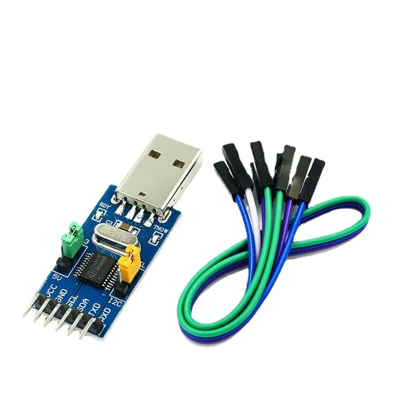 CH341T 2 in 1 module 3.3V 5V USB to I2C IIC UART USB to TTL single-chip serial port downloader