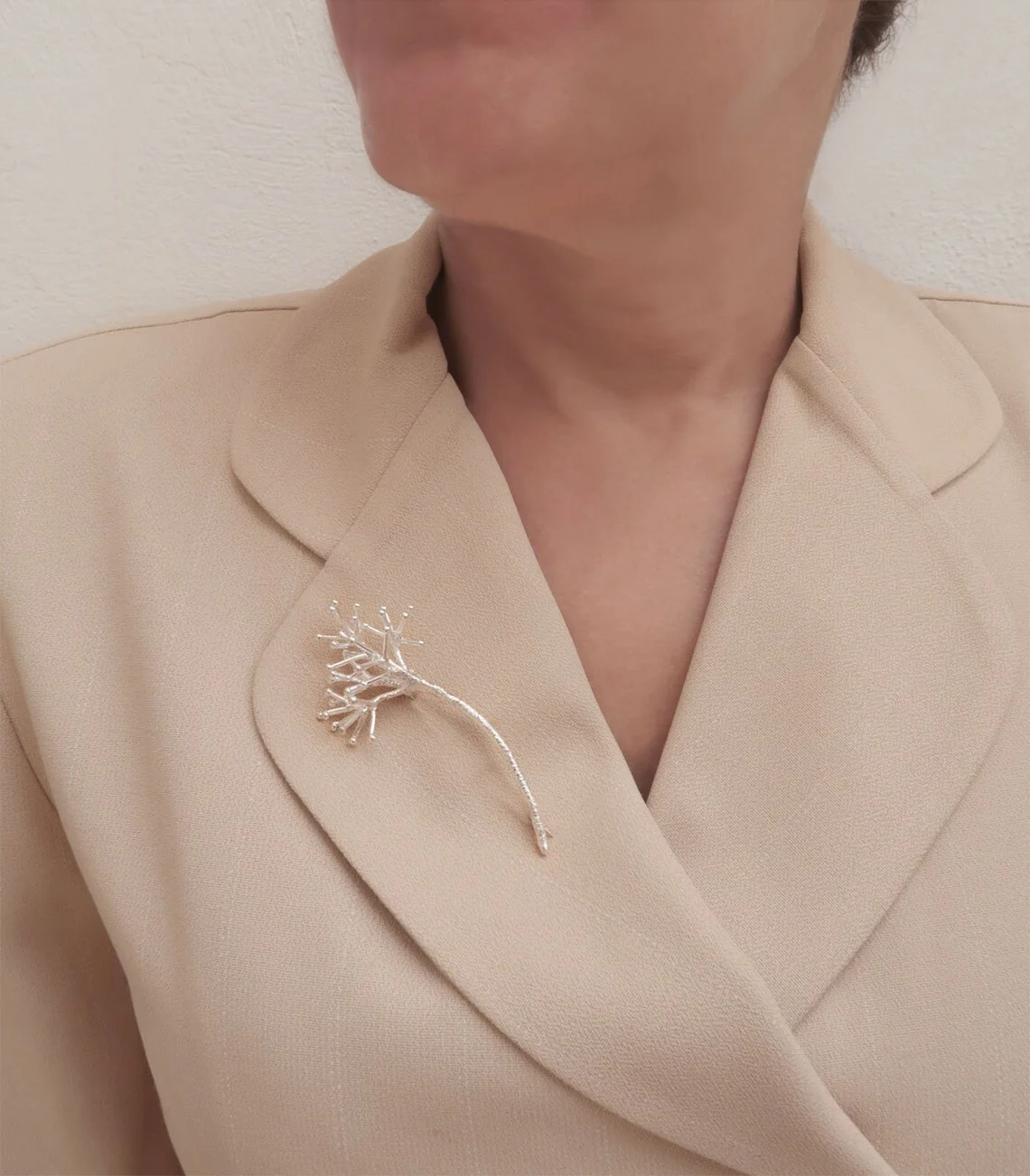 Jewelry Supplies Making Accessories Handmade Leaf Nature Coral Tree 925 Sterling Silver Brooch For Women